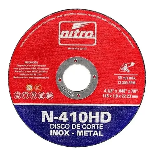 Disco Corte Metal Nitro